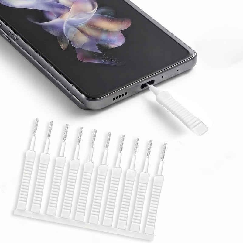 Phone Port Cleaner - 10 Pack Phone Charge Port Cleaning Tool Kit, Cell-Phone Charging Port-Cleaning Kit, Charging Port-Cleaner, Anti-Clogging Mini Brushes for Clean Mobile Speaker, Tablet, Camera