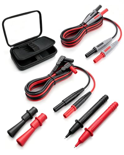 MT60K 96-Inch Long Silicone Test Leads Kit Multimeter,HVAC,Auto Elec Panels