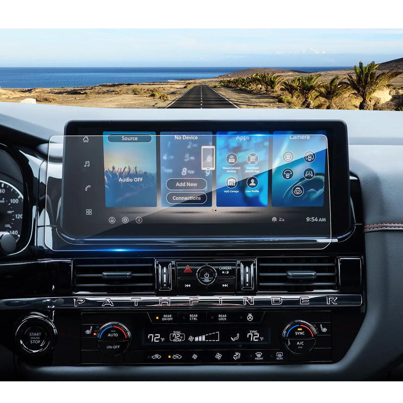 2026 Pathfinder Screen Protector for Nissan Pathfinder (S/SV/SL/Rock Creek/Platinum) 12.3-inch Touchscreen, 9H Tempered Glass Fingerprint&Scratch-Resistant 2026 Pathfinder Accessories 12.3" 12.3In HD Glass