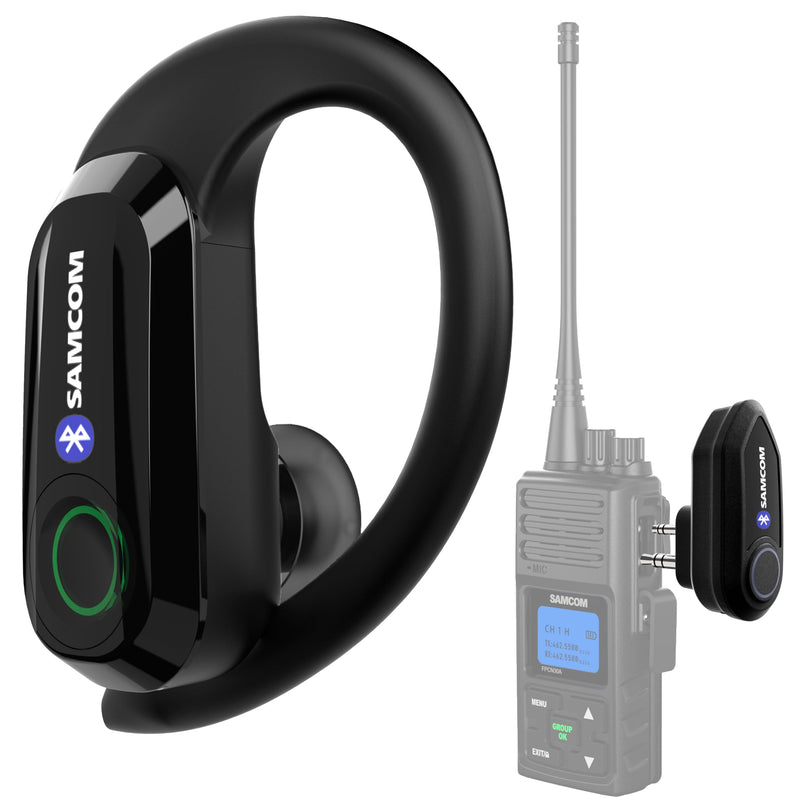 SAMCOM X7 Bluetooth Earpiece Only for FPCN30A FPCN10A Walkie Talkie, 1 Pack | Two-Way Radios 2 Pin K1 Plug Dongle Wireless Headset for School Church Restaurant Hotel Warehouse(Radios Not Included) 1 Pack X7 Earpiece