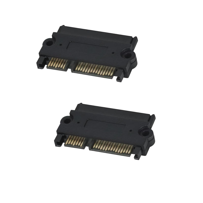 2 Pack SATA to SATA HDD Adapter, 22 Pin (7+15) Male to 22 pin Female Extender for 2.5” HDD, Sata Converter Adapter，Connector Slimline Adapter