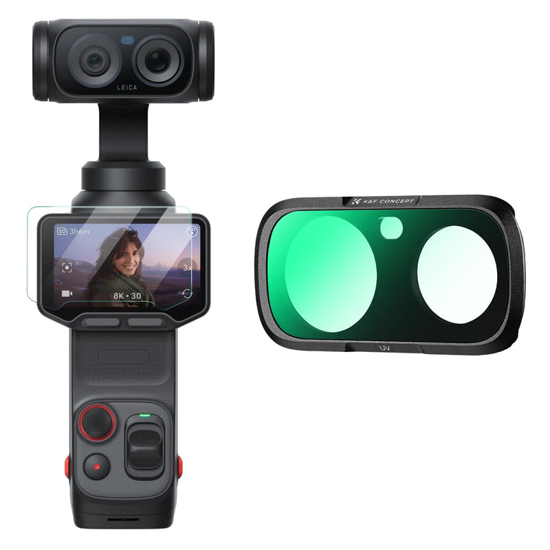 K&F CONCEPT UV Filter Compatible with Insta360 Luna Ultra | UV Lens Protector Filter with Magnetic Mount & HD ACG Glass, UV Filter with Screen Protector, FI061