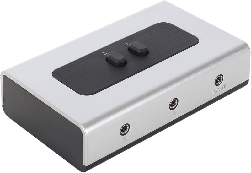 3.5mm Audio Switch, 2 in 1 Out & 1 in 2 Out Audio Selector Switch, Stereo Speaker Switch Box for PC, Laptop, Headphones and Speakers