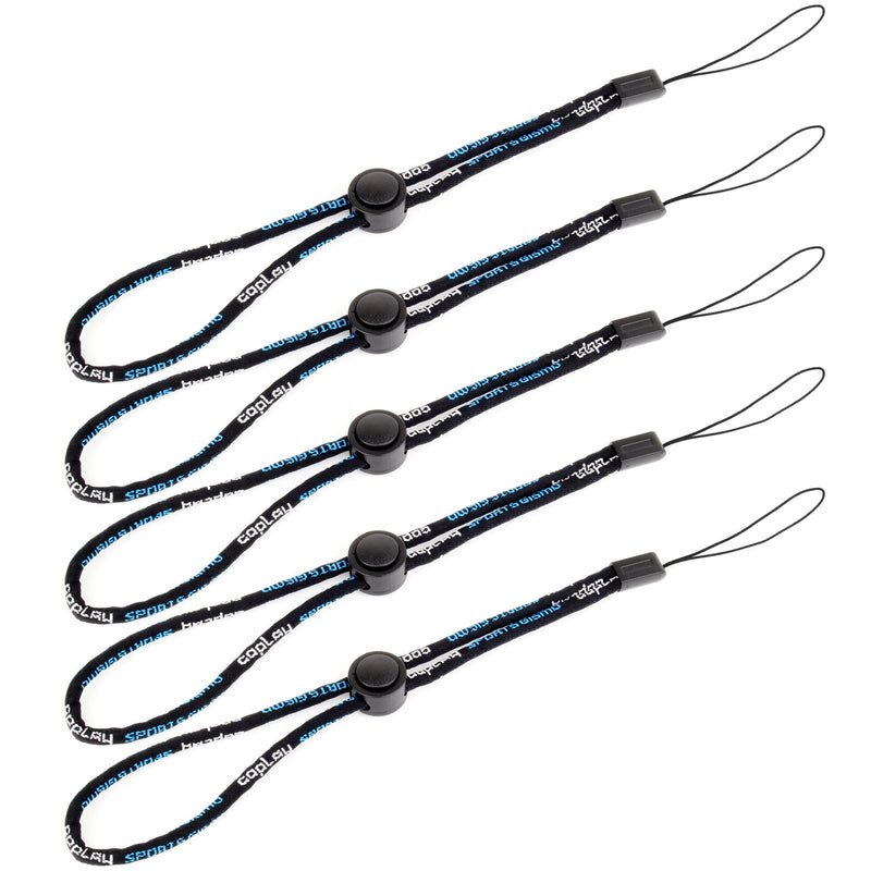 5-Pack Adjustable Hand Wrist Strap Lanyard for Camera | Durable Thick Cord Wristlet for GoPro, Phone, USB Flash Drive, Keychain, Flashlight