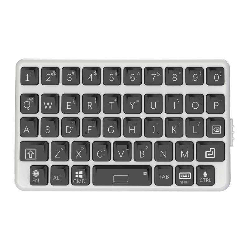EXknight Mini Keyboard - Wireless Bluetooth Keyboard, Retro Clicky Style | Black&White, Compatible With iOS, iPhone, iPad, Mac, Android, Smartphone & Tablet White&Black