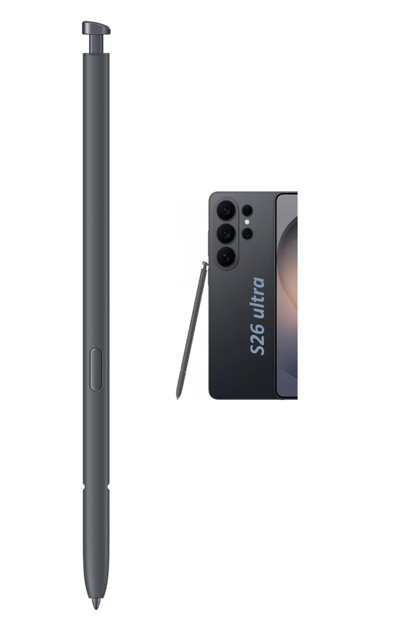 S Pen S26 Ultra Replacement for Samsung Galaxy S26 Ultra,Black | EMR passive no battery, 4096-level pressure, 0.7mm nib, 5 spare tips, seats in phone pen slot Black