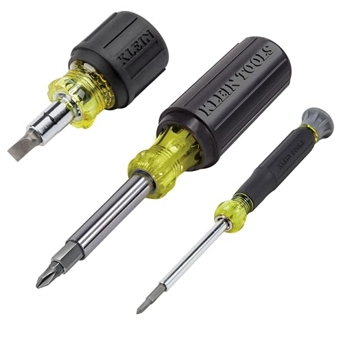 Klein Tools 32500SDKIT Multi-Bit Screwdriver and Nut Driver Set with Cushion-Grip Handles, Includes Stubby, 11-in-1, and 4-in-1 Electronics Drivers 3-Piece Set