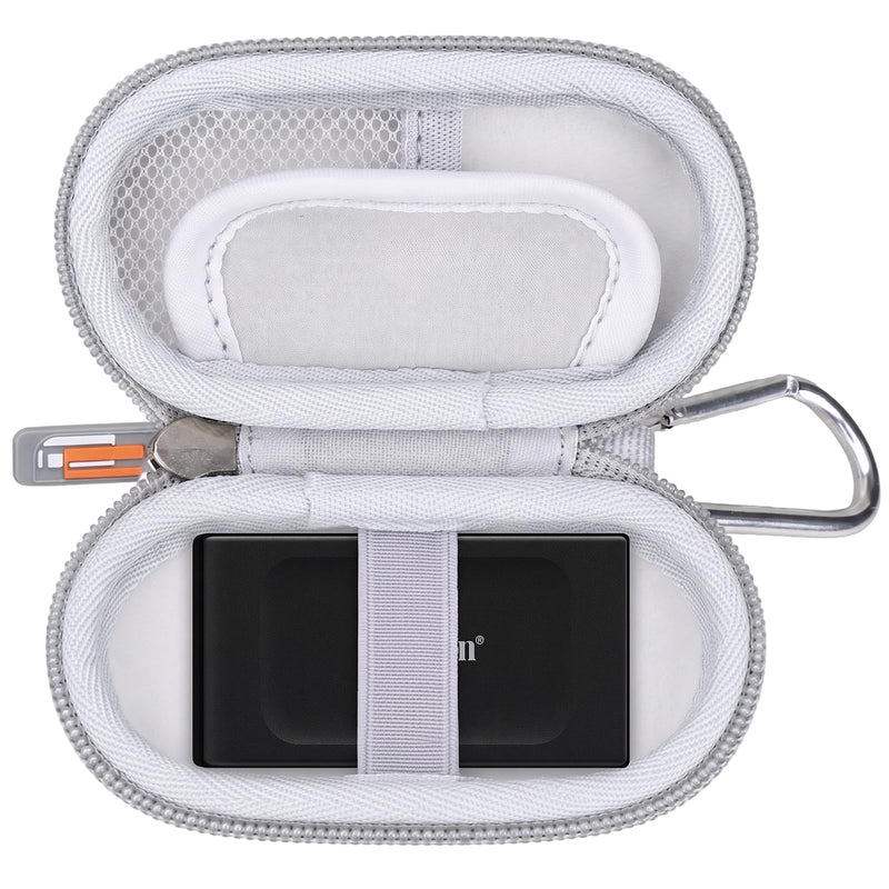 Hard EVA Case for Kingston XS1000 / XS2000 / XS1000R SSD 500GB/1TB/2TB/4TB Portable External Solid State Drive USB 3.2 Shockproof Protective Travel Storage Organizer Bag (Case Only)