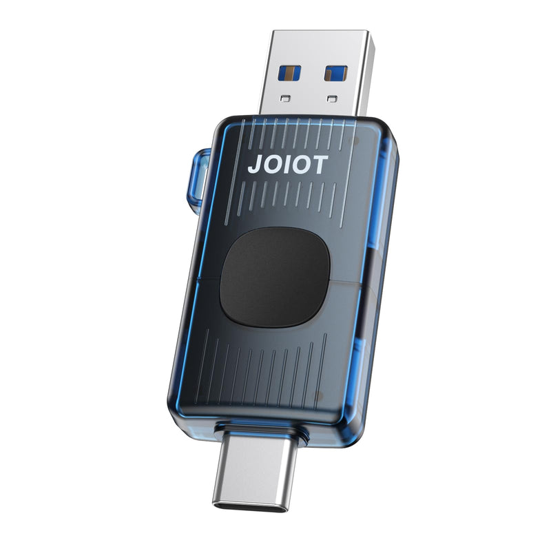 JOIOT 64GB USB C Flash Drive USB 3.2 Gen 1 up to 110MB/s Retractable, Blue
