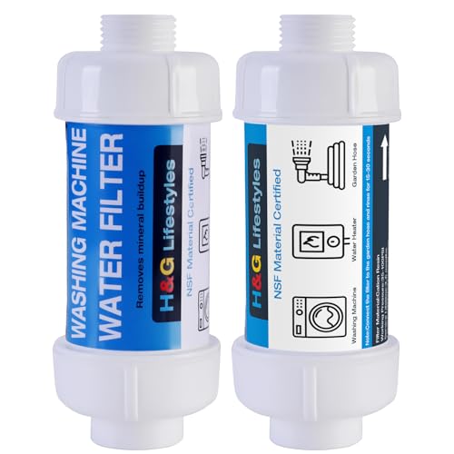 H&G Lifestyles Washing Machine Water Filter for Garden Hose 3/4" GHT 2Packs 2 Pack