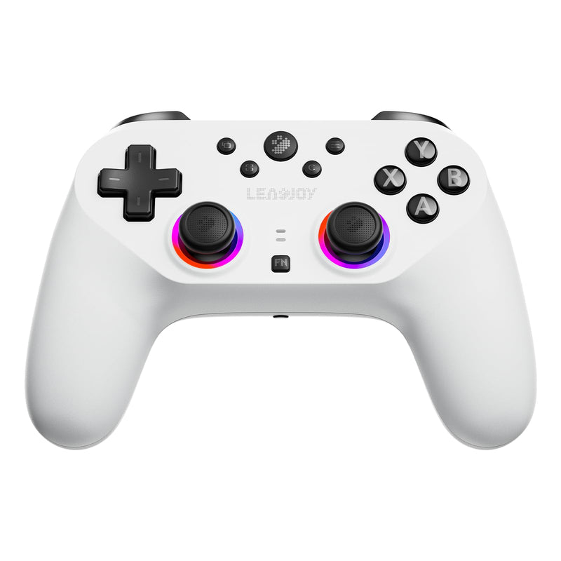 leadjoy Saber Plus Wireless Game Controller, TMR Joysticks, Hall Effect & Tactile Dual Triggers Gaming Controller, 1000Hz Polling Rate, RGB Lighting for PS4/Switch1/2/PC/Android/iOS, White
