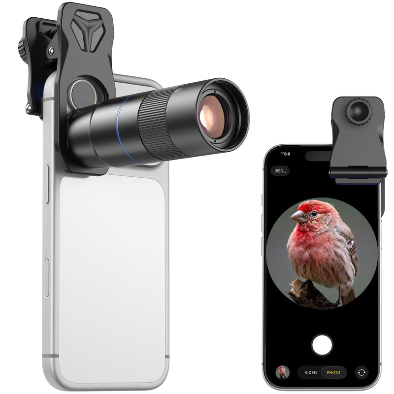 6X Telephoto Lens for Smartphone, HD Phone Camera Lens Kit with Universal Clip, Phone Lens Attachment for iPhone, Samsung and Android Phones, Wildlife, Sports, Concerts and Travel