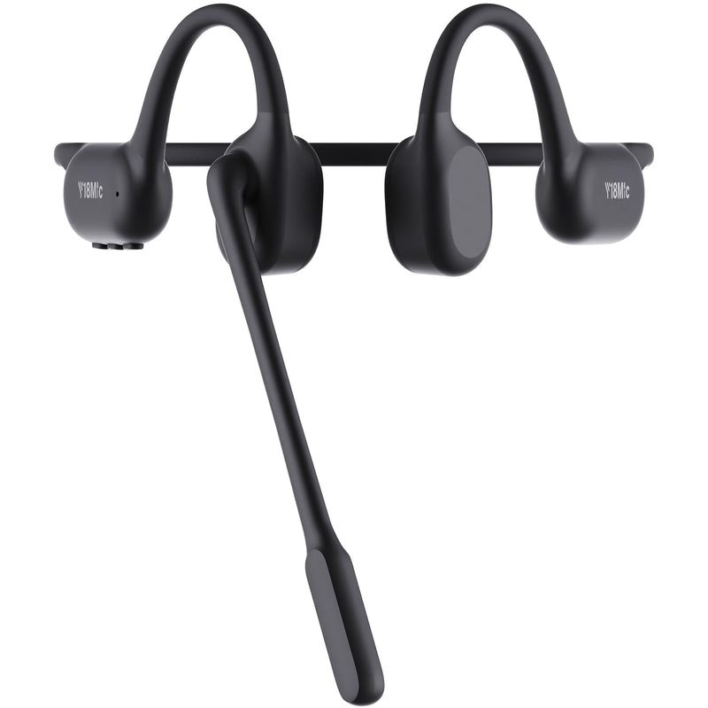 Open-Ear Bone Conduction Headphones with Mic, Trucker Bluetooth 6.1 Headset with ENC DSP Beamforming Noise Canceling Mic, Mute Button 17H Play Dual Connect for Work Calls, Truck