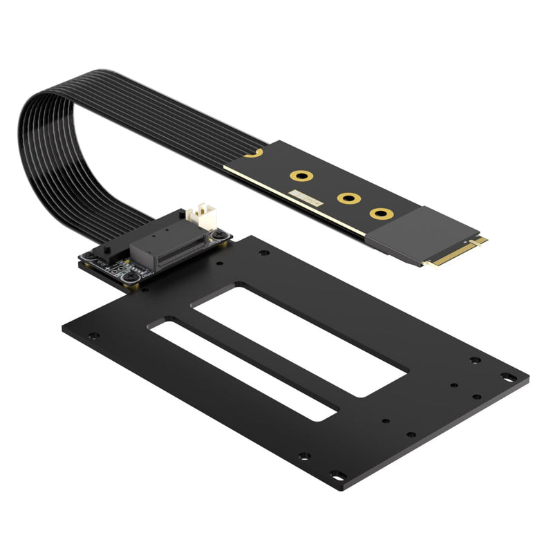RGEEK PCIe 5.0 M.2 NVMe to E1.S E3.S SSD Adapter Card | 128Gbps Max SFF-TA-1002 Riser Card, with 12V SATA Power Cable, Adjustable 2280/2260/2242/2230 M.2 Bracket