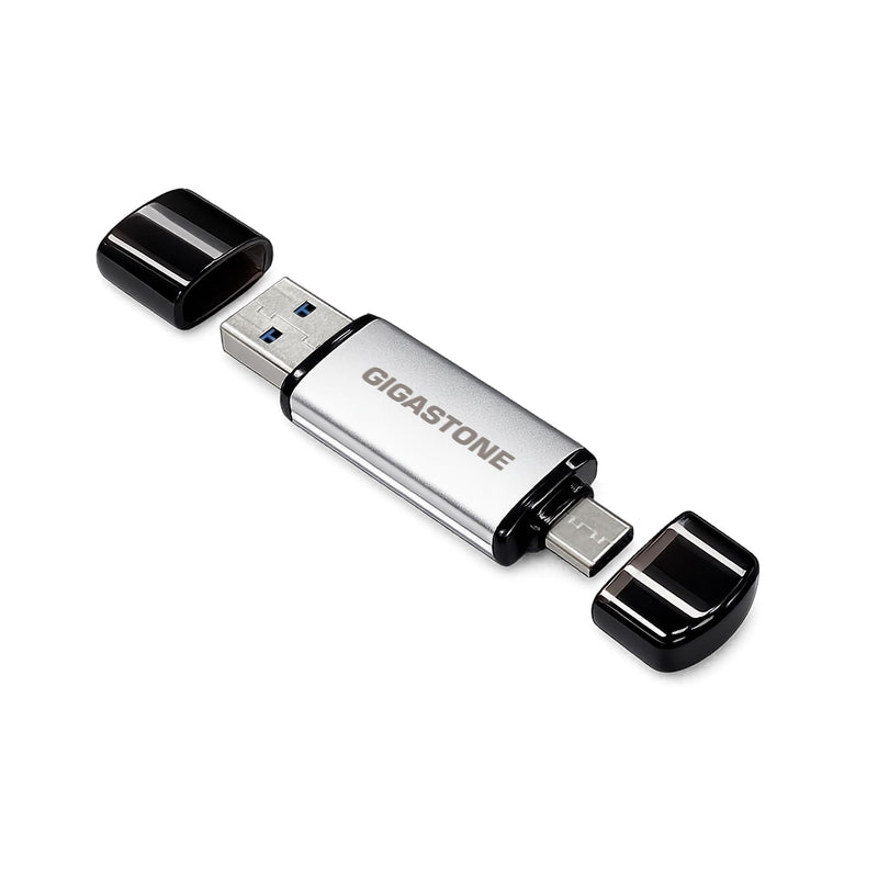 GIGASTONE 16GB Dual Flash Drive V40S USB 2.0, 2-in-1 Type-A & Type-C, High Speed, Head Cap Design, Plug & Play for Smartphone/PC/Mac/TV/Car Audio