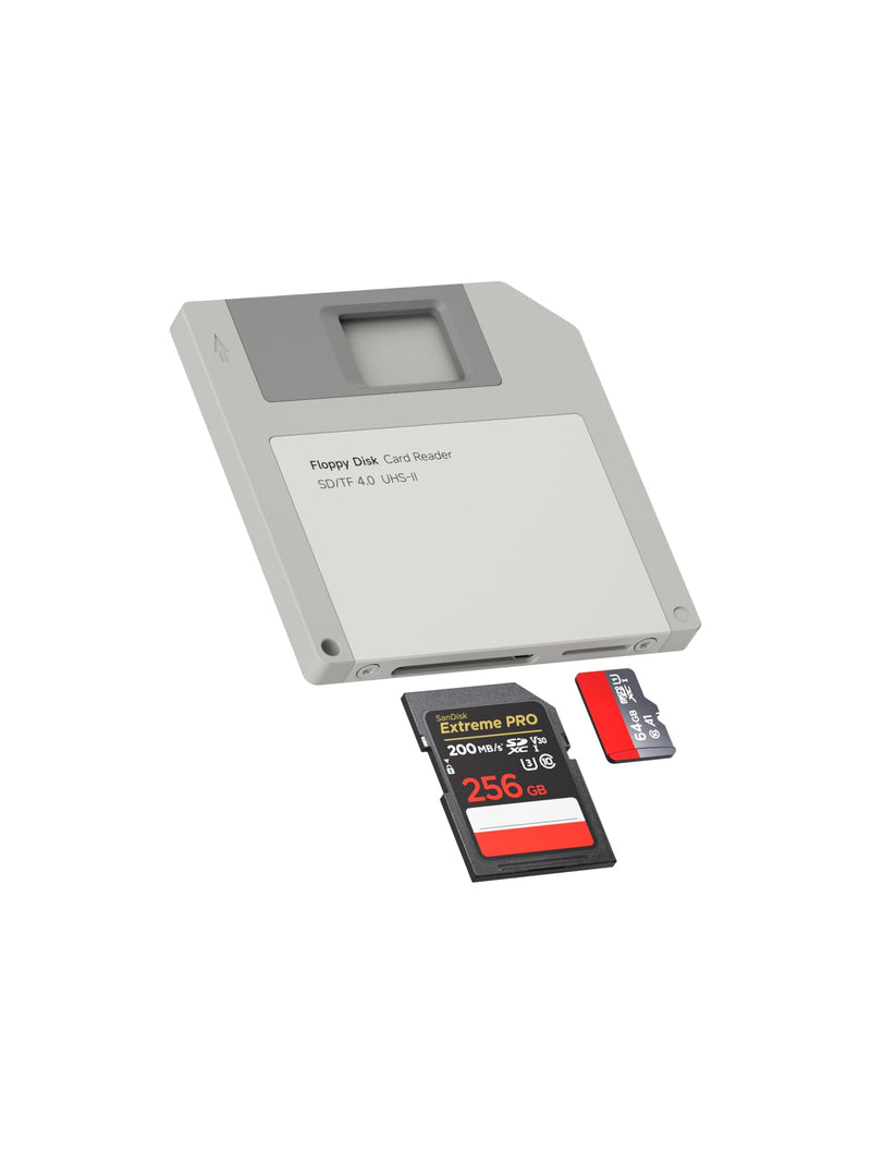 Hagibis SD/Micro SD 4.0 Card Reader, Floppy Disk Style High-Speed USB-C to Memory Adapter Micro SD SDXC SDHC UHS-II Floppy for iPhone 17 16 15 Pro Max, MacBook Pro, iPad, Camera (Floppy Grey) Floppy Grey