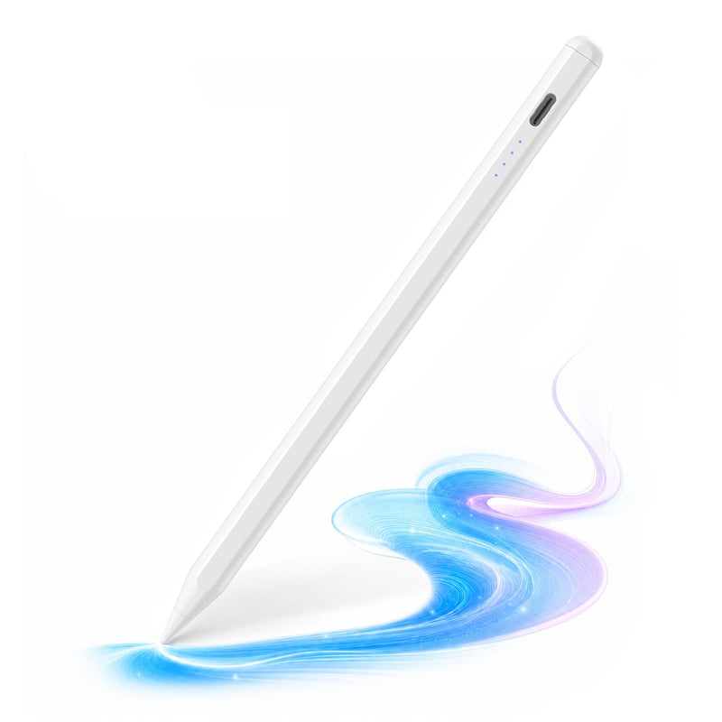 Stylus Pen for iPad 2018-2026 Gen, Fast Charge, Palm Rejection-White | Tilt Sensitivity, Compatible with Apple Pencil iPad 6-11, pro 13/12.9/11, Air 3/4/5/M2/M3/M4, Mini 5/6/7, for Painting, Note White