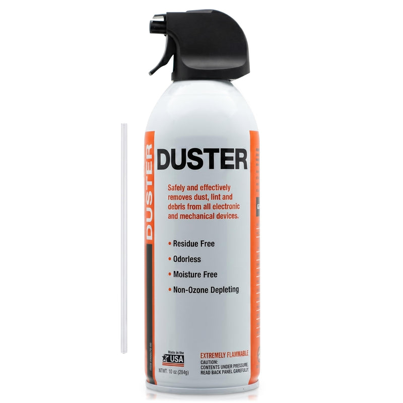 Compressed Air Duster for Computers, Made in USA, 10oz, 1 PC | Klear Concepts Canned Air for Electronics & Automotive, Removes Dust & Debris in Hard to Reach Areas, With Precision Straw