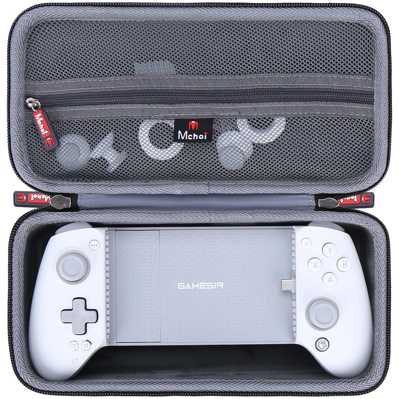 Mchoi Hard Carrying Case for GameSir G8 Plus MFi / G8 Plus / G8+ Mobile Game Controller, Shockproof EVA Travel Organizer with Zipper & Wrist Strap