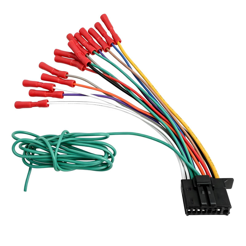 16 Pin Radio Wiring Harness, Car Stereo Wiring Harness Plug Compatible with DEH AVH AVIC MVH FH SPH, Auto Radio Stereo Connector for Aftermarket Power Speaker Wire Replacement