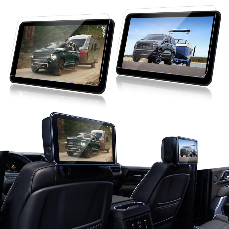 2PACK 2026 2025 Tahoe Suburban Screen Protector Tempered Glass (Rear-seat 12.6-inch Displays) for 2021-2025 2026 Chevy Tahoe Suburban Rear-Seat Media DVD Touchscreen Accessories 12.6in