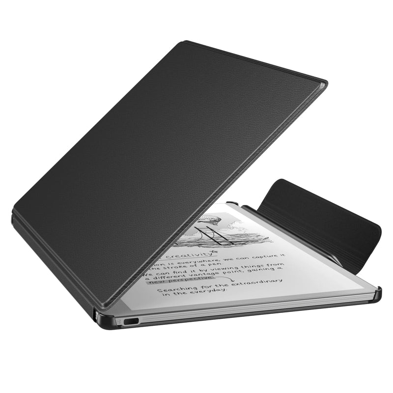 TiMOVO Case Fit for Remarkable Paper Pure 10.3'' 2026 with Clasp, Black | Slim Lightweight Hard Back Shell Folio Cover with Magnetic Clasp Design to Hold The Pen, Support Auto Wake Sleep A-Black
