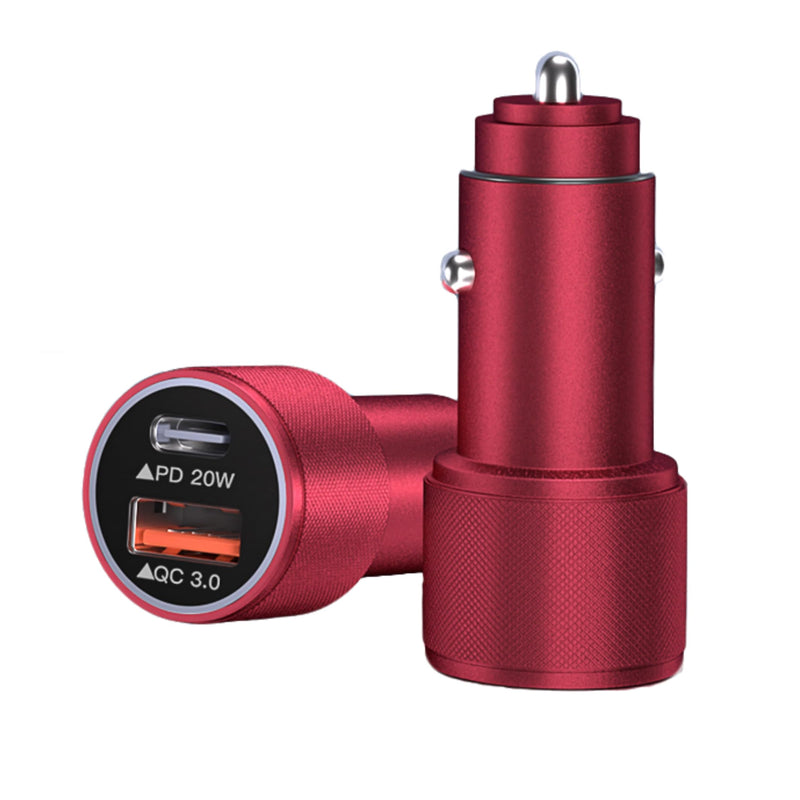 2Pack iPhone USB Car Charger,Dual USBA&USBC iPhone Car Charge Fast Charging | PD/QC USB C Cigarette Lighter Adapter, Car Charger USB Fast Charge for iPhone 17/16/15/14/13/12/11,iPad,Galaxy,S26/25,Android