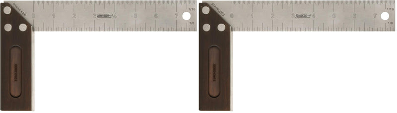 Johnson Level & Tool 1940-0800 Professional Carbonized Bamboo Try Square, 8", Bamboo Finish, 1 Square (Pack of 2) 8" (Pack of 2)