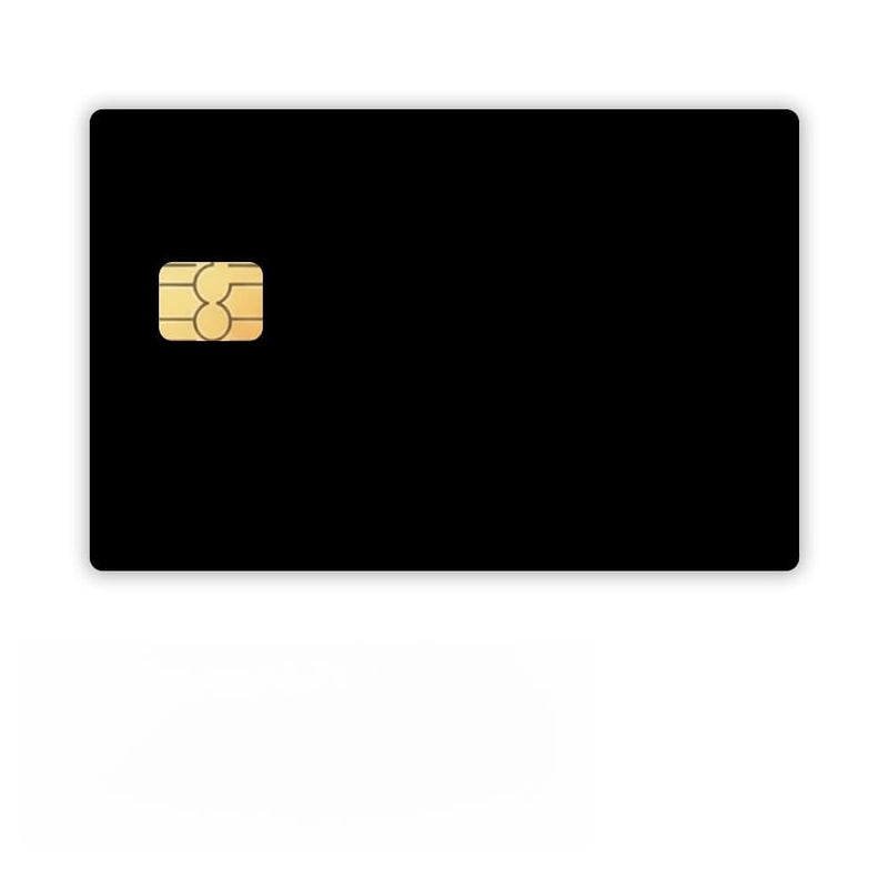 Custom Credit Card Skin Personalized with Text Logo Name Photo, Debit Cards Sticker Cover, Waterproof & Removable, 4 PCS Blank Black