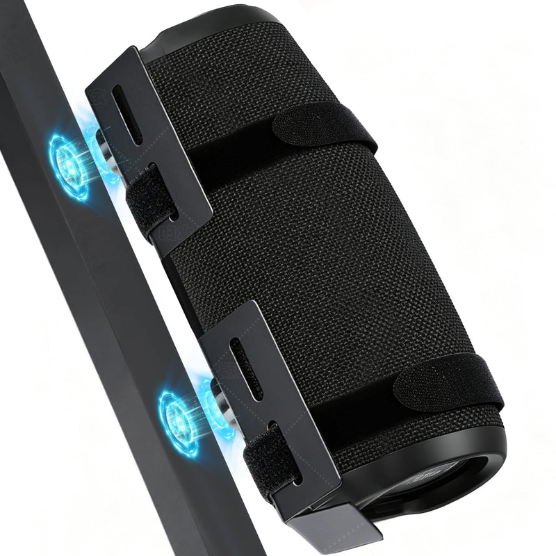 Metal Magnetic Speaker Mount for Golf Cart/Boat Railing/Jet Ski/Snowmobile/UTV ATV Go Cart,Adjustable Strap Speaker Holder Attachment for JBL Charge 4/JBL Charge 5/Flip 6/UE Boom 3/Wingman View Golf