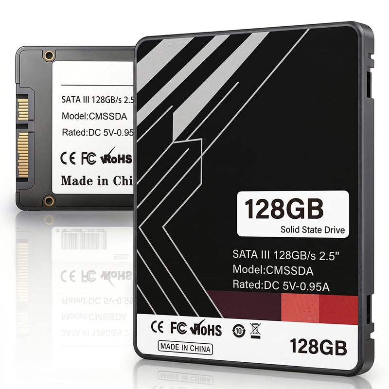 128GB SSD SATA III 6Gb/s 2.5" Internal Solid State Drive, Read Speed up to 550MB/s, Compatible with Laptop and PC Desktops