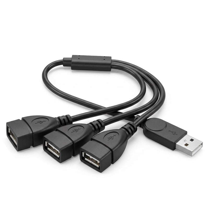 USB Splitter 1 in 3 Out, USB a Splitter Adapter 1ft Male to 3 Female Hub