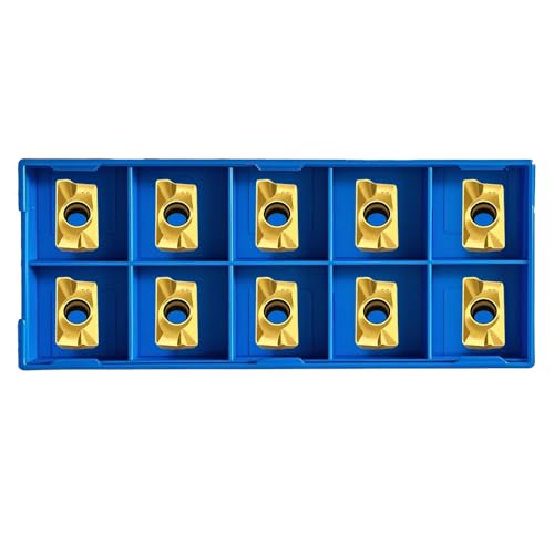 10pcs APMT1604 PDER DP5320 Carbide Turning Inserts, Featuring a Highly Wear-Resistant AlTiN Coating,APKT1604 Compatible with BAP400R Series End Mill Holders for Processing Steel Parts 10pcs APMT1604 PDER DP5320