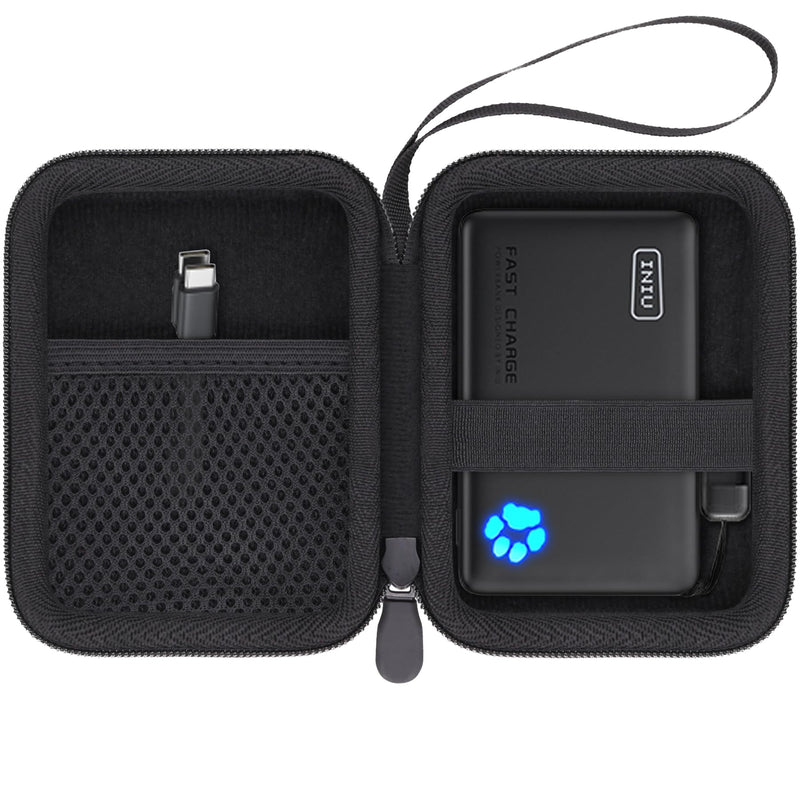 khanka Hard Protective Case for INIU 45W Fast Charging Charger,Black | Durable Protective Material, Accessory Storage Pocket, Scratch Resistant Interior, Soft Interior Lining, Protective Case Only black