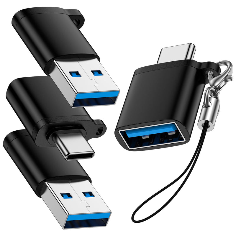 USB to USB C Adapter,USB C to USB Adapter Combo 4Pack for iPhone 17 Pro Max | Type C Female to A Male Charger Converter for Samsung Galaxy A17 A16 A15 A37 S26 Ultra S25 S24 S23 S22 S21 S20 iPhone 17 16