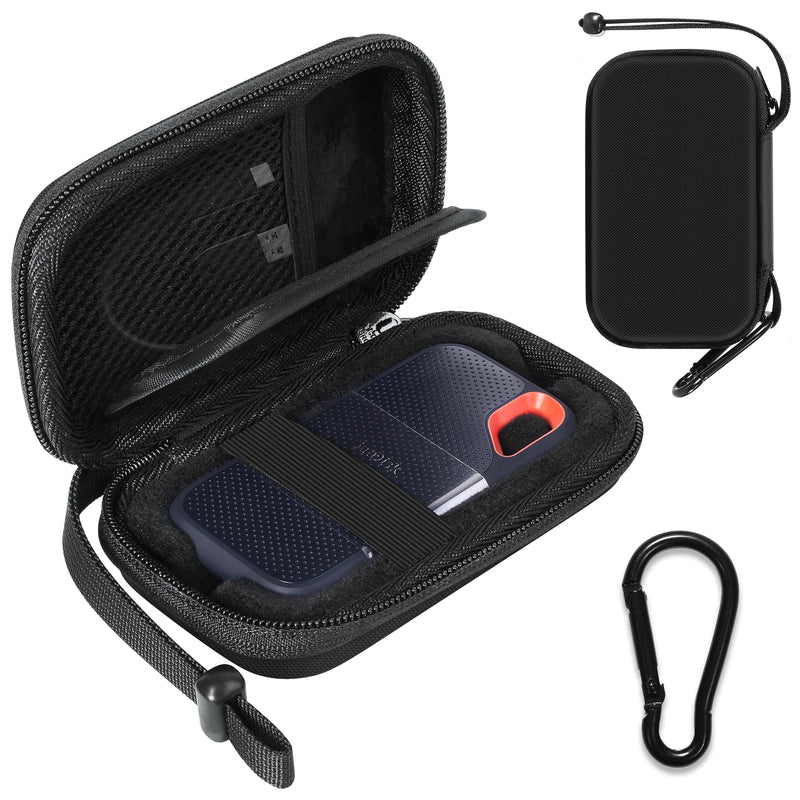 External Solid State Drive Case for Sandisk Extreme/Extreme Pro/Creator Pro | THD EVA Protection Case for Sandisk 500GB 1TB 2TB 4TB 8TB Portable SSD Hard Drive (Nylon Material) 1.External Solid State Drive Case