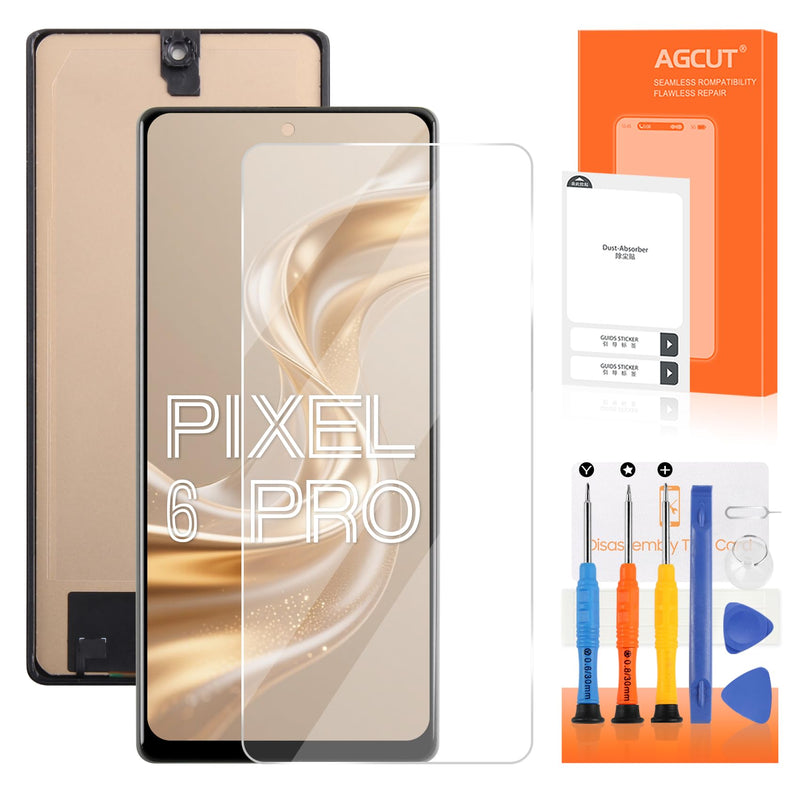 INCELL for Google Pixel 6 Pro Screen Replacement kit for Pixel 6 Pro LCD Digitizer for Pixel 6 Pro Display GLUOG G8VOU Screen Replacement Repair Part with Frame