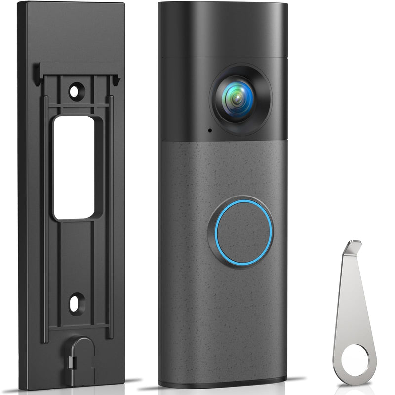 2026 Upgraded No Drill Doorbell Mount for Ring Battery Doorbell(Newest Model), Heavy-Duty Adhesive Wall Mount, Easy to Install, Door Mounting Holder Bracket Accessories for Home Rentals Room Black