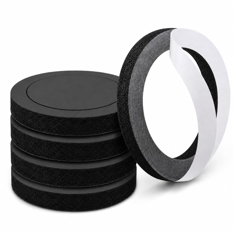 6.5 Inch Speaker Foam Rings – High Rebound Acoustic Foam Bass Blocker Kit, Self-Adhesive Car Door Speaker Baffles Enhancer for 6”, 6.5”, 6.75” Vehicle Speakers - 4 Pack