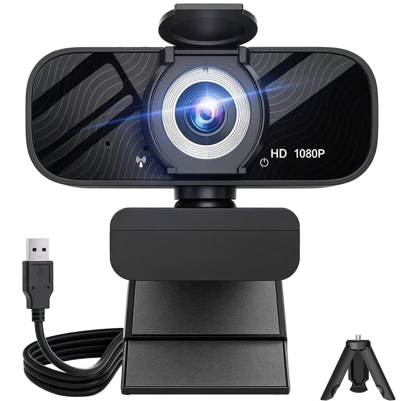 HD Pro PC Webcam, Full HD 1080p/30fps Video, Clear Audio, 120° FOV, Light Correction, Works with Microsoft Teams, Google Meet, Zoom, Mac/Laptop