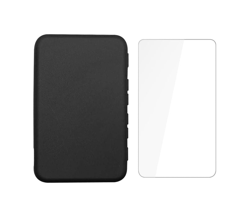 Matte Black Shell Case with Tempered Glass Screen Protector for HiBy R1