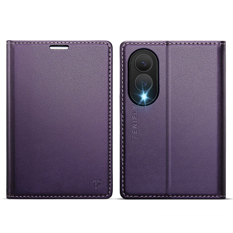 for Samsung Galaxy Z Fold 8 Case Wallet with Card Holder Purple | RFID Blocking Credit Slots, Kickstand, PU Leather, Shockproof Flip Phone Cover for Fold8 Wide, Purple for Galaxy Z Fold 8 - 7.6''