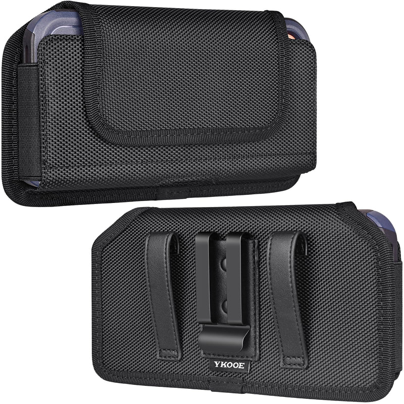 ykooe Phone Holster with Belt Clip Strong Magnetic Closure Heavy-Duty Nylon | Fits Galaxy S20-S26 Ultra with Standard Case, Secure Belt Loops, Easy Access, Outdoor Work, Everyday Protection for Samsung Ultra