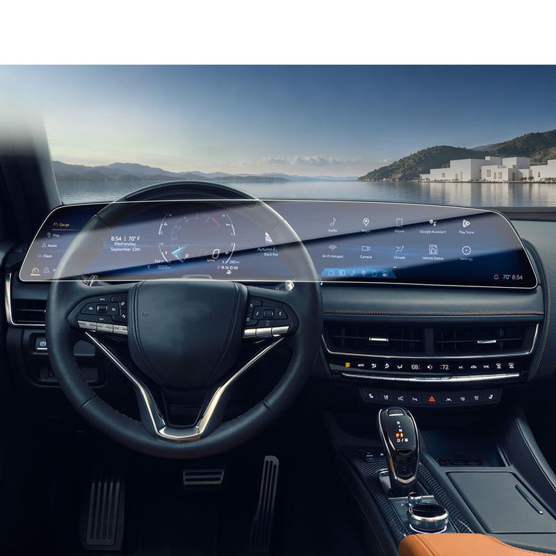 Tempered Glass Screen Protector for 2025 2026 Cadillac CT5 V-Series 33 Inch | for Cadillac CT5 Luxury/Premium Luxury/Sport/CT5-V/CT5-V Blackwing Curved Horizon Display Screen Accessories HD Anti-Scratch For 25-26+ CT5 AIO 33 Inch HD