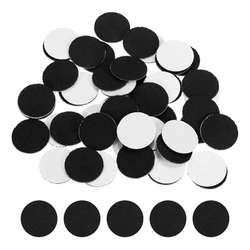 uxcell 50Pcs Adhesive Felt Circles 2" Non-Woven Felt Pads Black 2" Dia 2mm Thick
