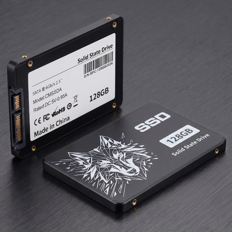 128GB SSD 2.5 Inch SATA III Internal Solid State Drive – Upgrade Laptop or Desktop with 550MB/s Read,Silent & Shockproof, Compatible with Laptop, Desktop PC, All-in-One(Style-E)