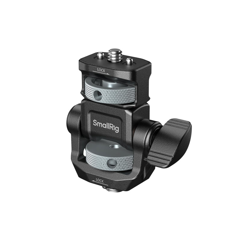 SMALLRIG Adjustable Camera Monitor Mount with 3/8"-16 Locating Screw for ARRI, 360° Swivel and 180° Tilt, Anti-Twist 1/4" Locating Screw, Horizontal & Vertical Shooting 3/8"-16 Screw for ARR