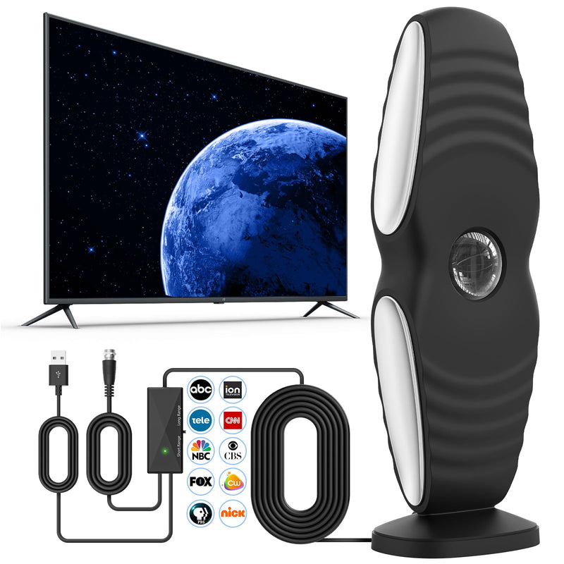 TV Antenna Indoor 2026, Digital Antenna for Smart TV for Local Channels | 3000+ Miles Long-Range Reception with Magnetic Base with Amplifier Signal Booster,Support 4K 1080p/ Older TVs TX-2052