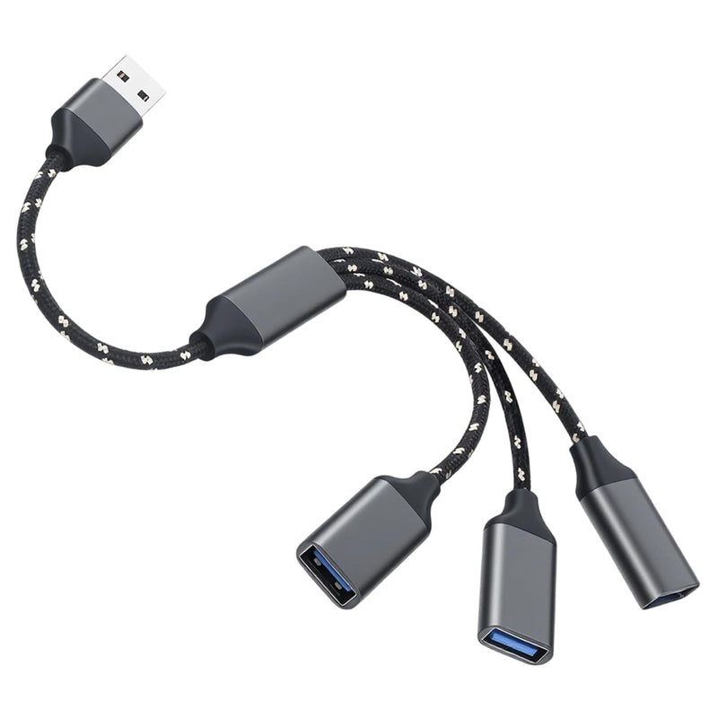 USB Splitter 1 in 3 Out USB Male to 3 Female Cable USB-Extension Cable for Laptop Keyboard Mouse Etc