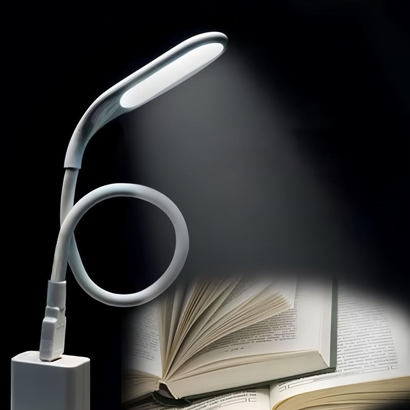 Flexible Foldable LED Reading Desk Lamp, USB Touch Portable Night Light Suitable for Bedroom Living Room Laptop Use